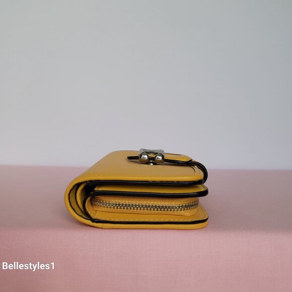 COACH Tabby Smooth Leather Medium Bifold Wallet – Canary color - Picture 9 of 16